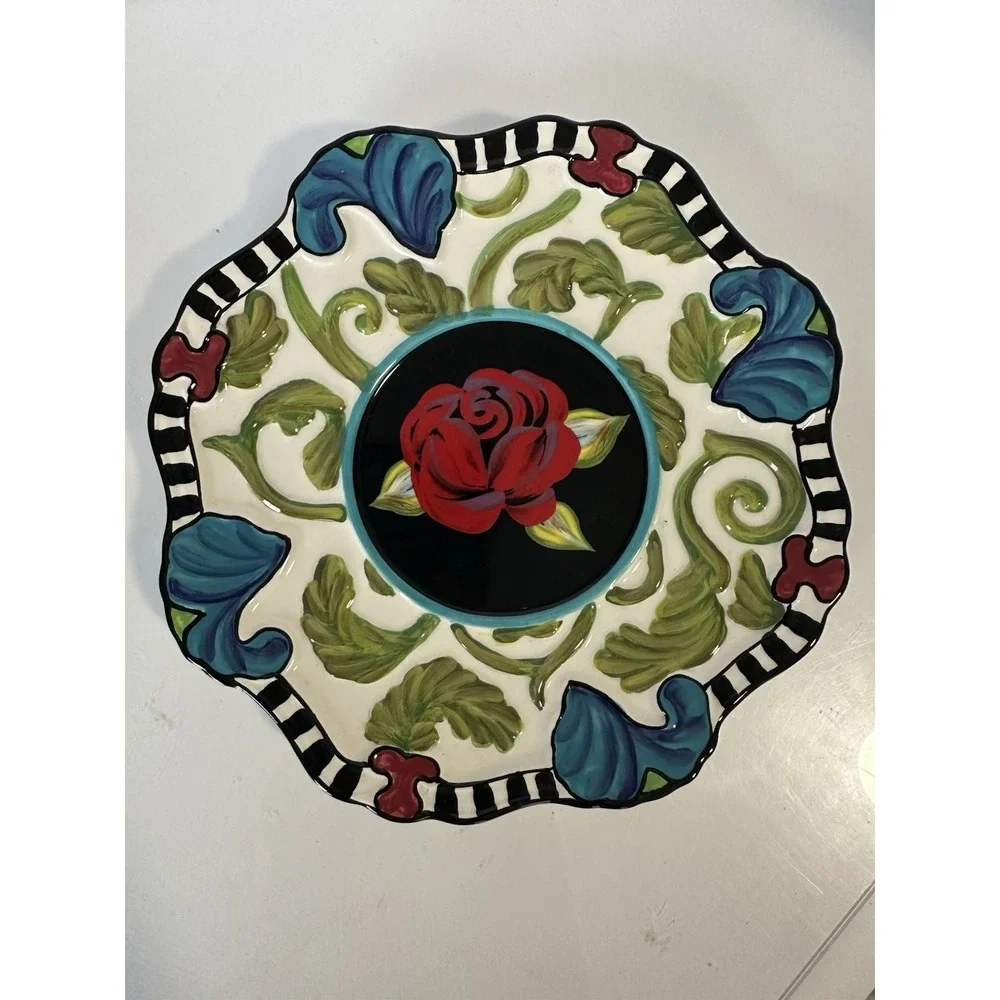 Certified International Salad Plate Classic Rose by Joyce Shelton 8.5